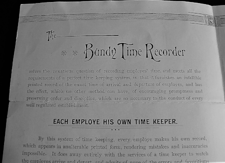 Bundy Time Recoder Leaflet