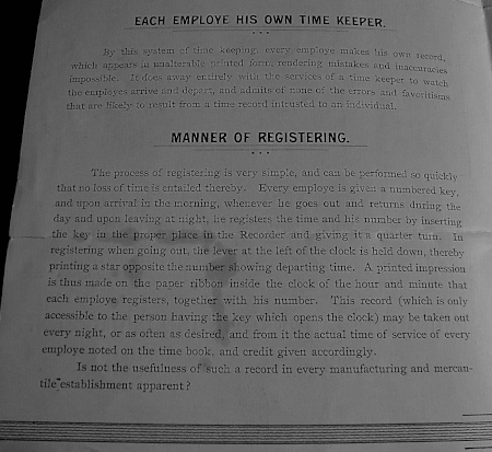 Bundy Time Recoder Leaflet