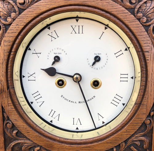 Stockall Time Recorder Dial